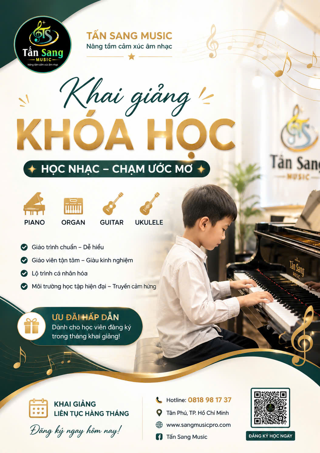 Khai giảng khóa học Piano tháng này